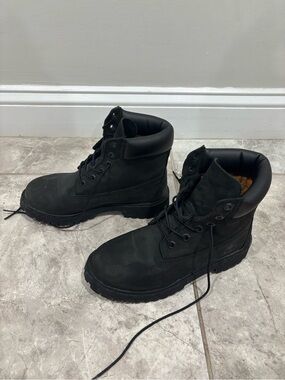 Timberland Men's Black Lace-Up Work Boots
